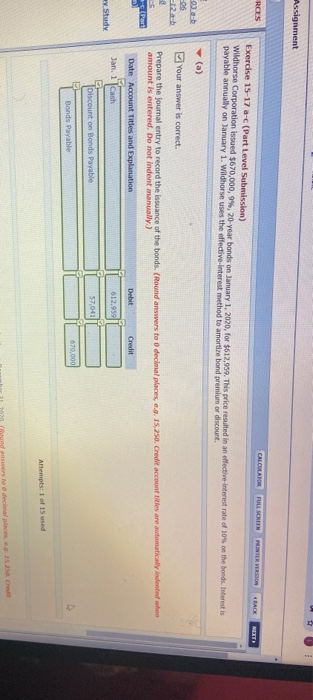  : Assignment RCES CALCULATOR FULL SCREEN PLINTER VERSION BACK MITTE Exercise