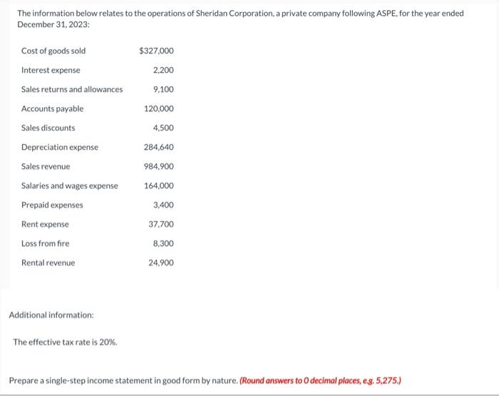  please help to prepare a single-step income statment in good form.