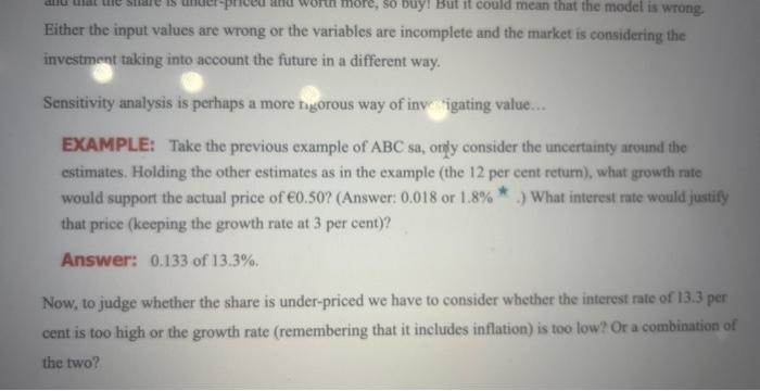 Either the input values are wrong or the variables are incomplete