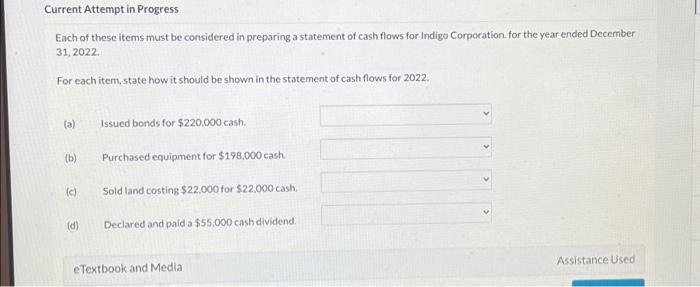  Current Attempt in Progress Each of these items must be considered