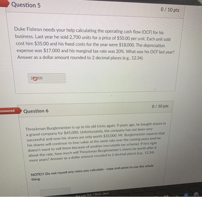 please asap i have only 1 hour Question 5 0/10 pts Duke