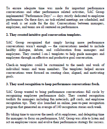 Case Study: SAC Group Adapted from Human Resources Today, February 4, 2021