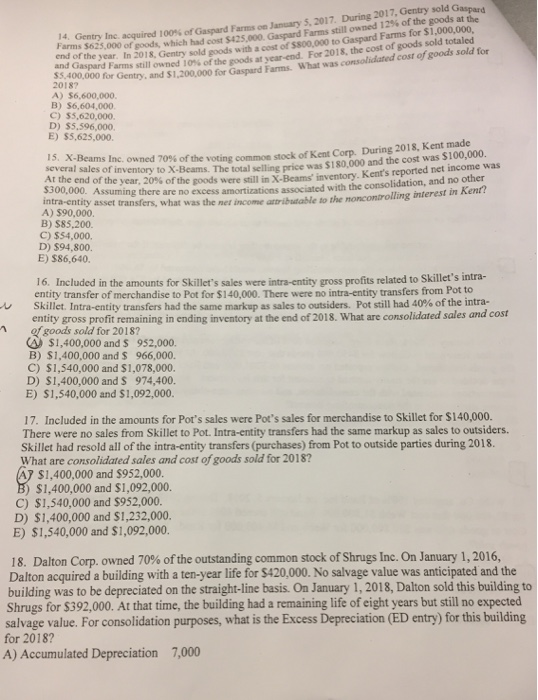  Please indicate correct answer only no explanations 000 ofgoods, which had