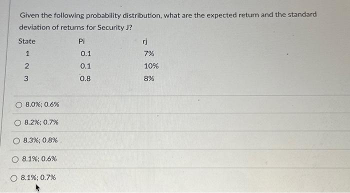  please answer fast! Given the following probability distribution, what are the