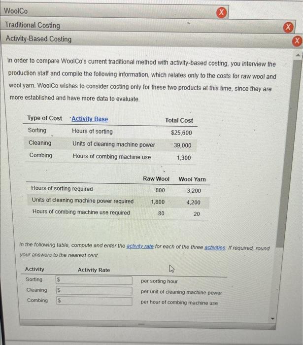 The company is also examining its method of assigning overhead to products.