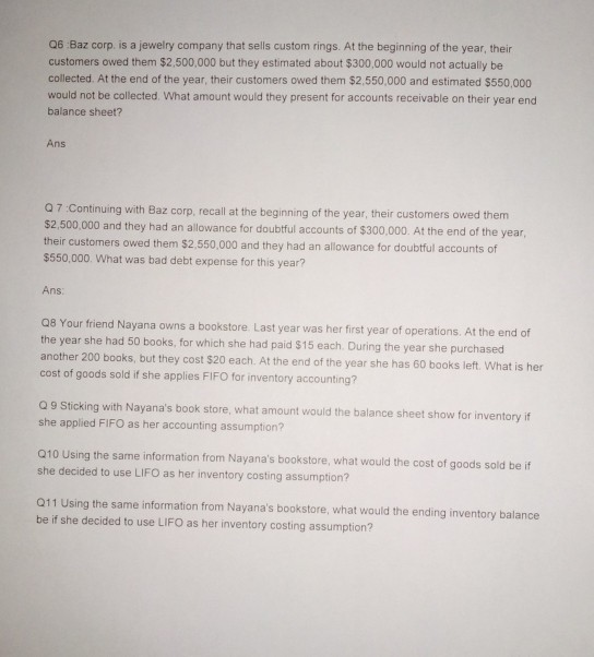 have worth and you are best expert plz solve this all question