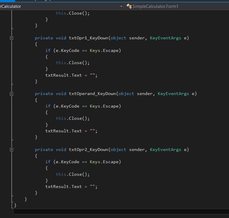 an exception occurs, display a dialog box with the error message, the