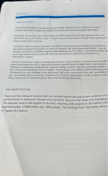 you have acquired during your study of this module to a) HS2