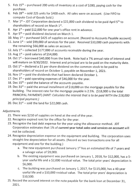 BETWEEN EACH TRANSACTION. Round ALL calculations to the NEAREST WHOLE DOLLAR. 2.