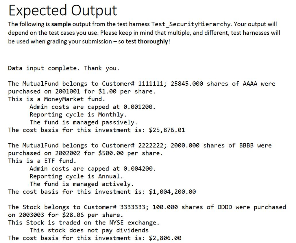 Language: Java I will really appreciate it if somebody could help me