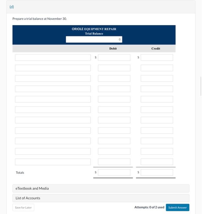 Accounts Receivabie 1930 Service Revente Nov, 29 Canh 1930 Unearned Service Revenue