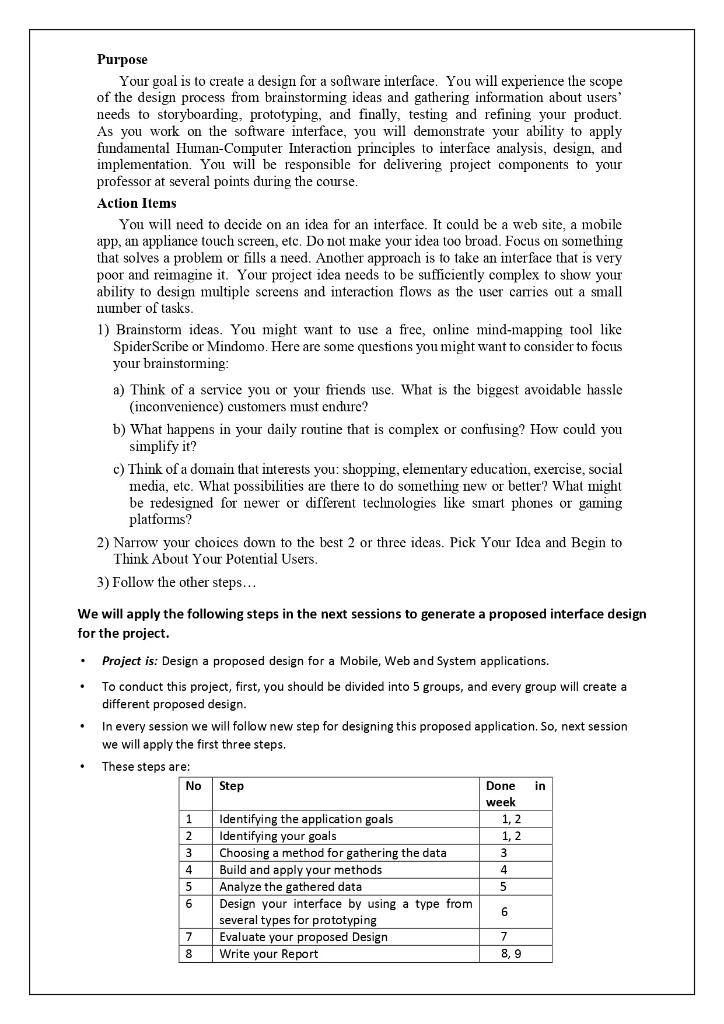 to Project structure and assessment - Introduction of What is the goals