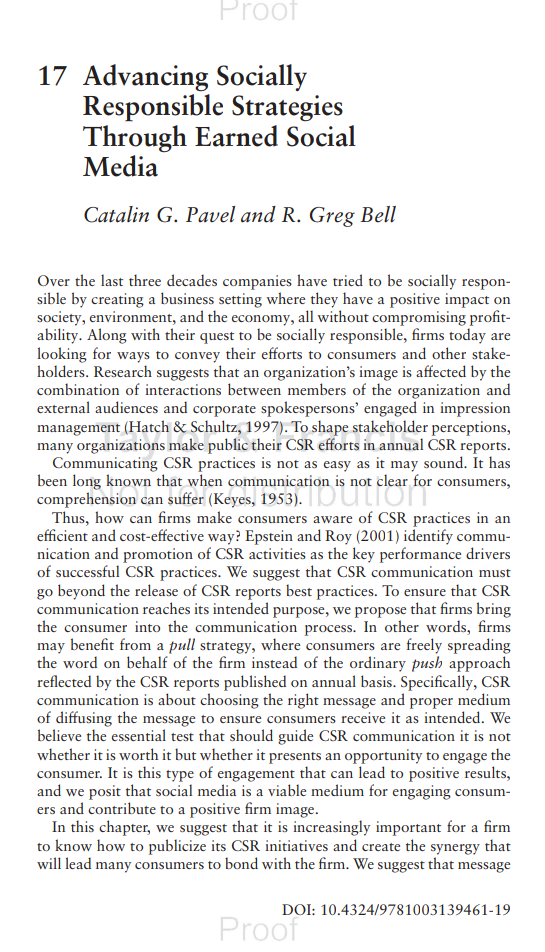 provide a brief summary of CSR-related marketing theory, and provide at least