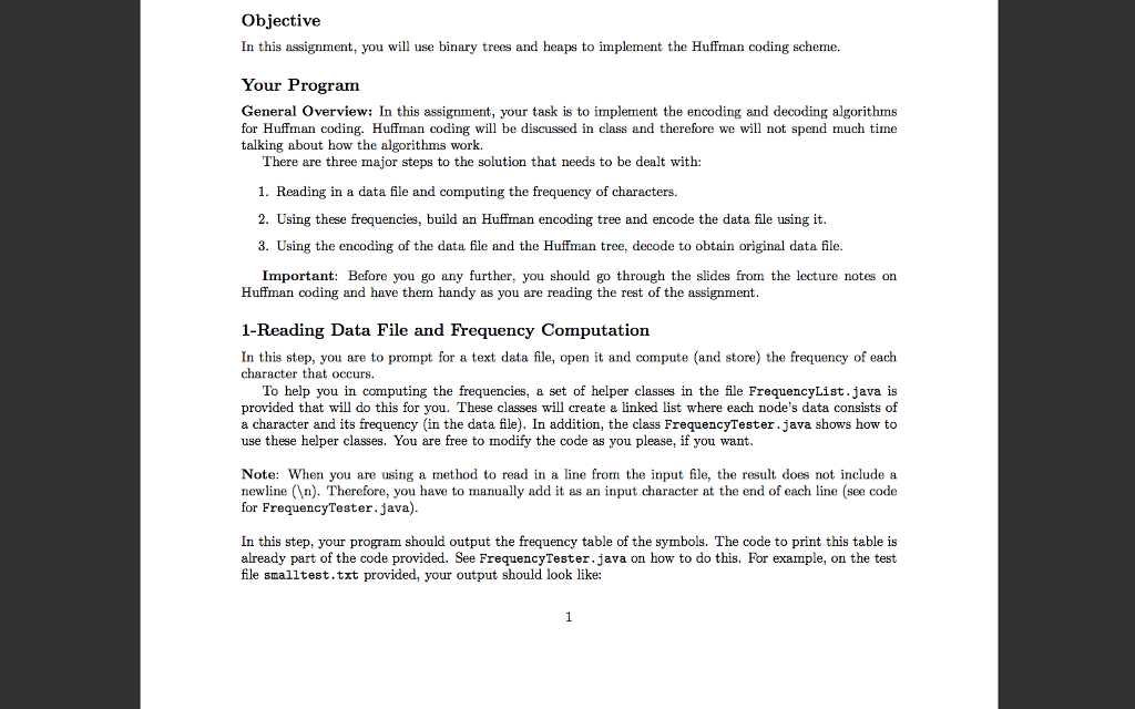  FrequencyList.java //The linked list of nodes containing frequency data class FrequencyList