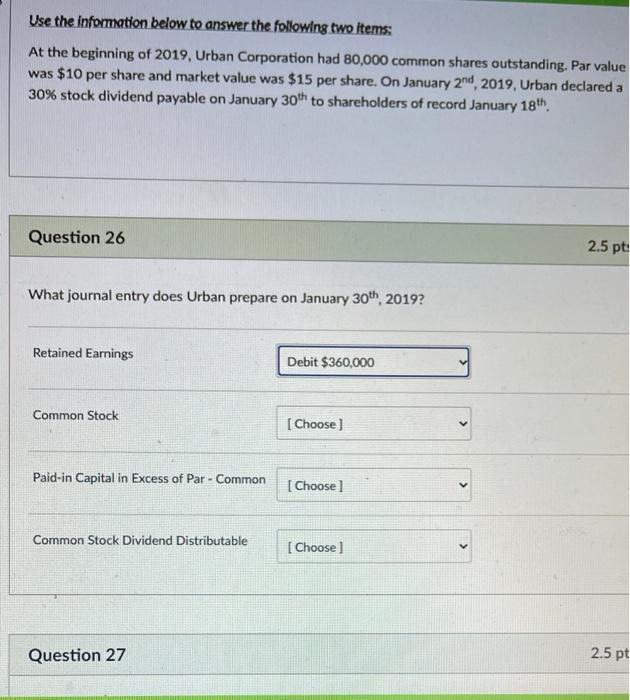  Use the information below to answer the following two items: At