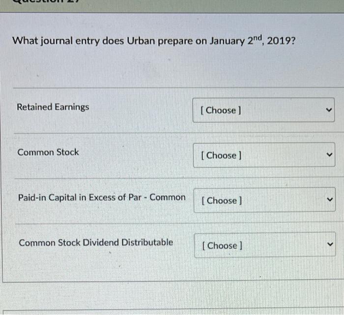 the beginning of 2019, Urban Corporation had 80,000 common shares outstanding. Par