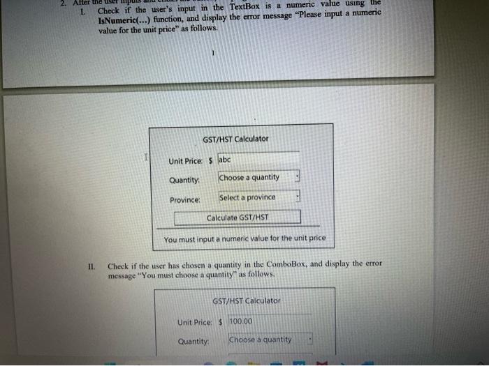 that contains (I) a Textllox for the unit price of a product