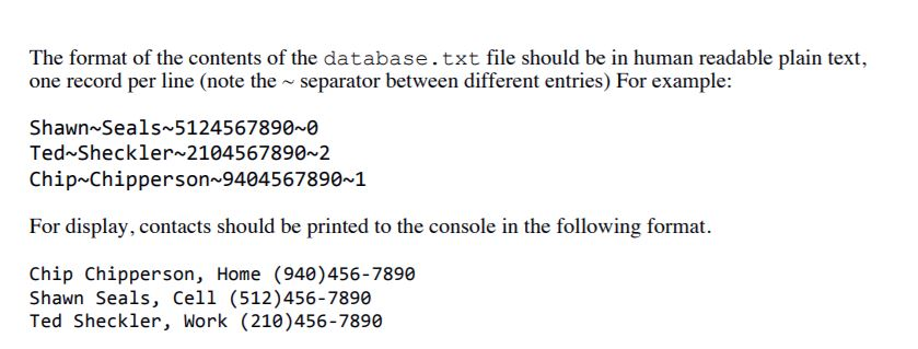 order of last name(order of saving is in the instruction). DO NOT