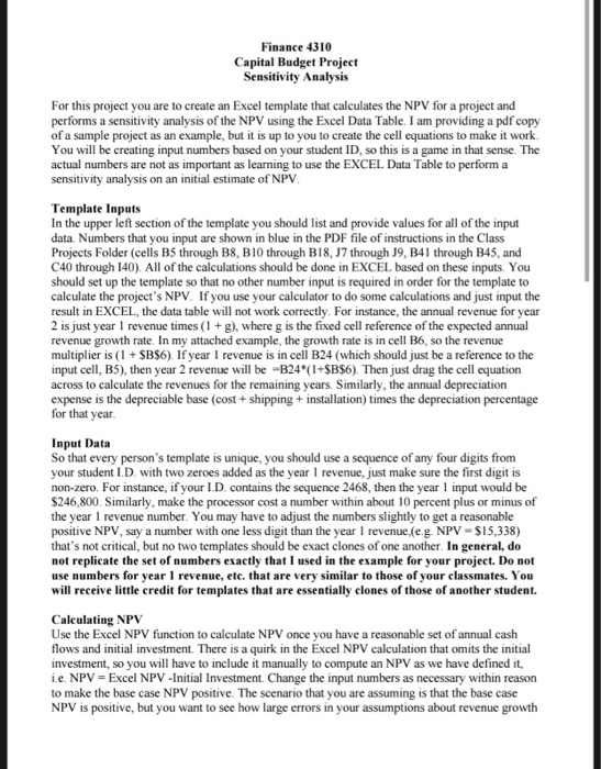 and your analysis using the Assignment Tool. 1 of 2 Finance 43101