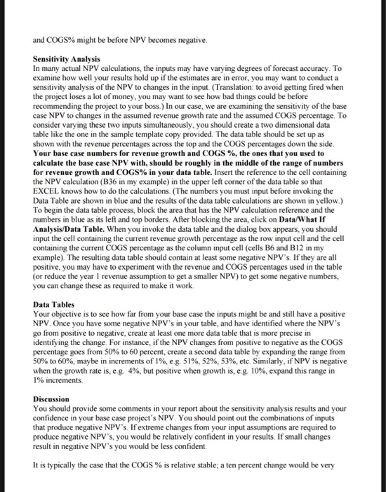 Capital Budgeting Project INPUT INFORMATION Expected Year 1 Revenues INITIAL INVESTMENT DEPRECIATION