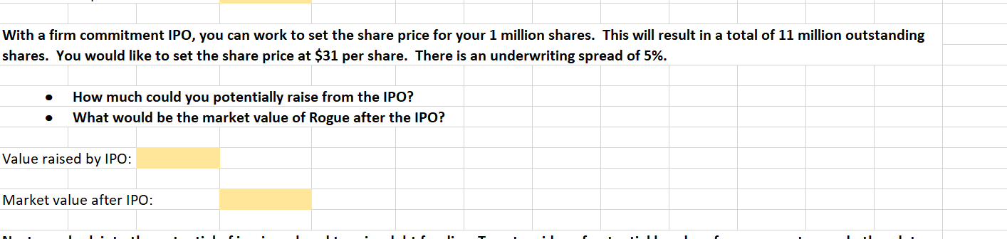  With a firm commitment IPO, you can work to set the