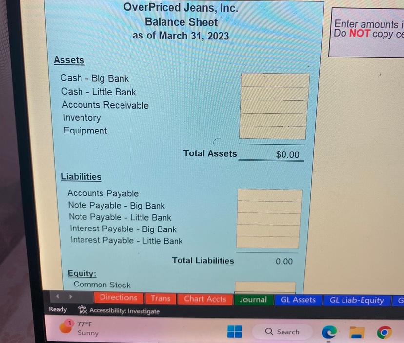 taken out of Big Bank. Also pay to Little Bank $450.00 for