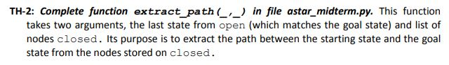  astar_midterm.py ************************************************************************************************************************************************* puzz8_midterm.py **************************************************************************************************************************************************** TH-2: Complete function extract path(,) in file
