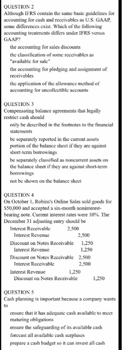  Please answer All questions QUESTION 2 Although IFRS contain the same