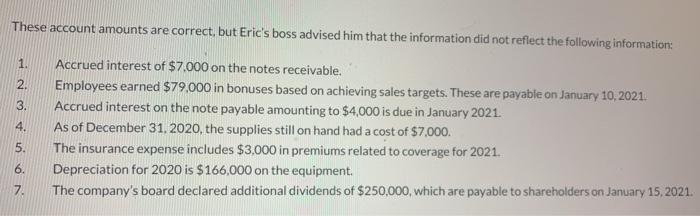 a student working on an internship at Mahon Ltd. On December 31,