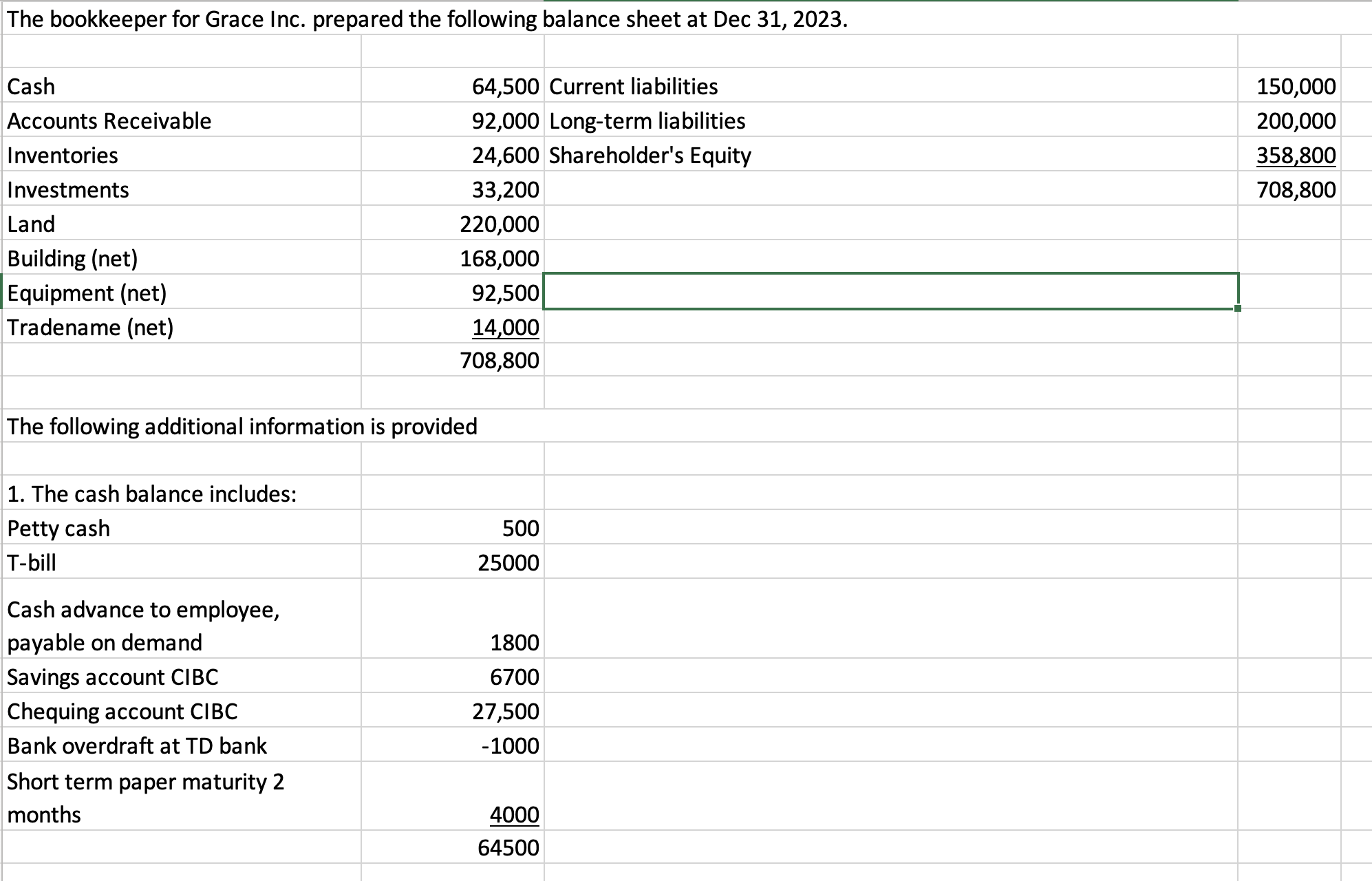 PLEASE USE EXCEL!!!!!!!!! ADD SOLUTION IF DOING A CALCULATION!!!! Please Answer the