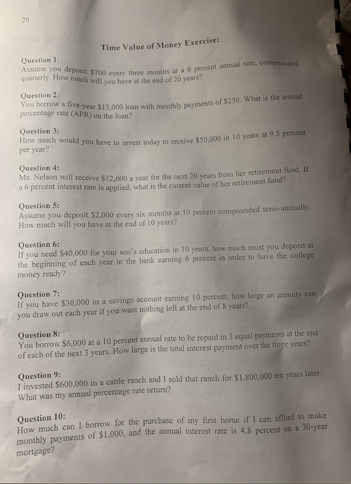 define the following notations: I = the interest rate per period Na