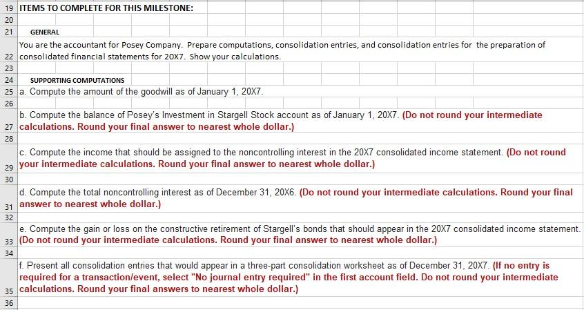 appear in the 20X7 consolidated income statement, consolidated entries that would appear