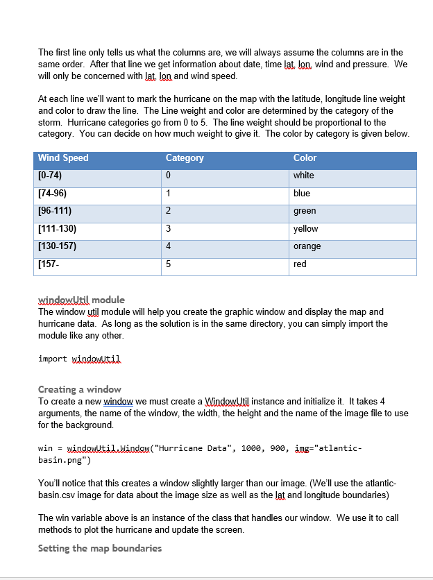 a logical way. Hurricane Plotting This project will have you using error