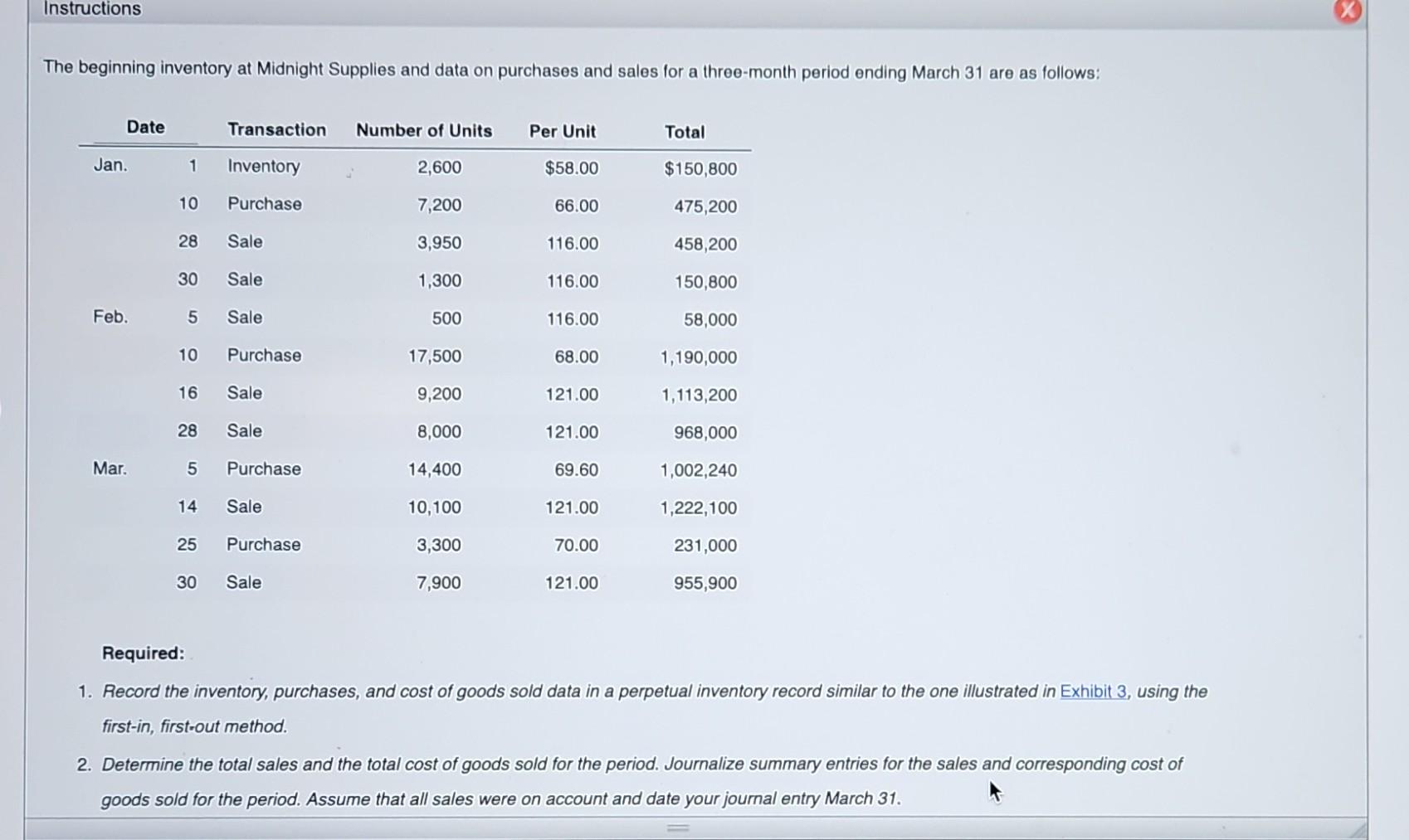 Inputting data on general journal for FIFO peretual inventory The beginning inventory