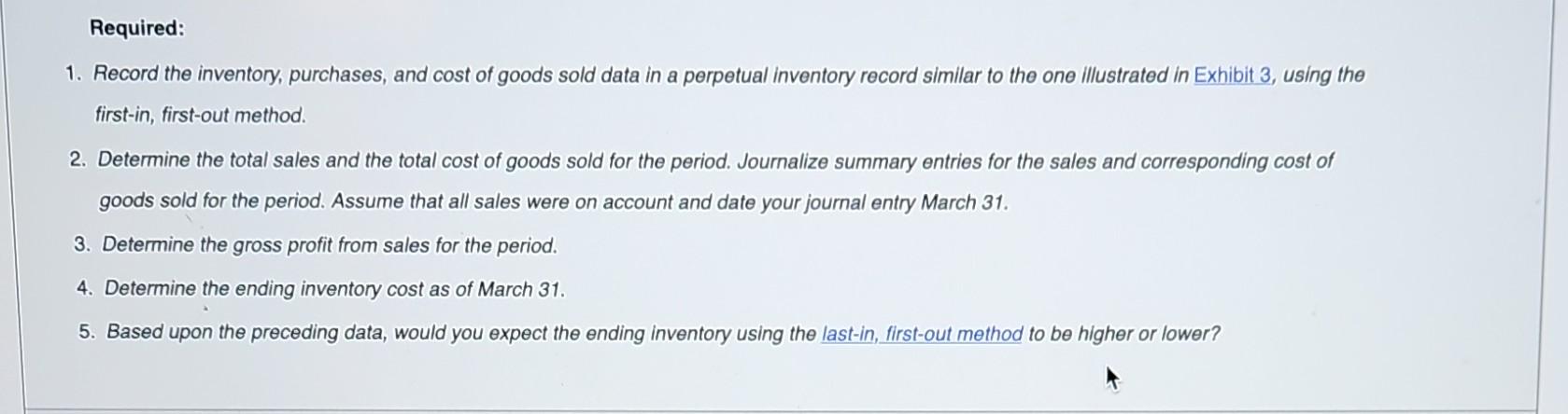 at Midnight Supplies and data on purchases and sales for a three-month