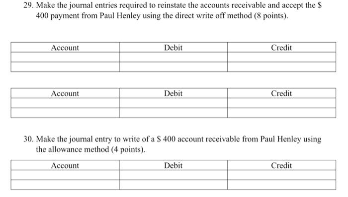 22. Not sufficient funds check 23. Service charge 24. Automated clearing house