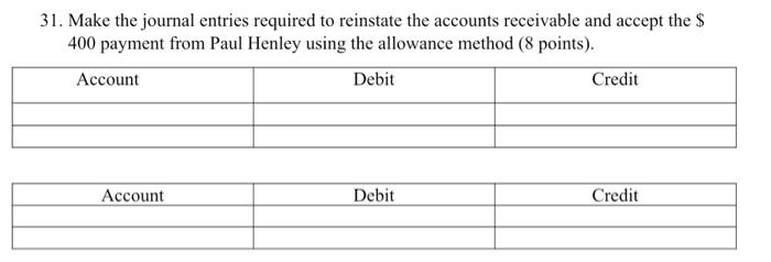 entry for electronic funds transfer 25. Miscellaneous item such as collection of