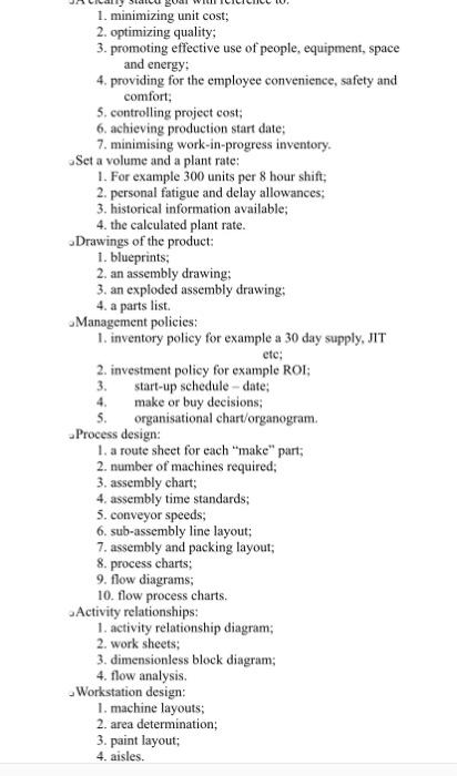 on the pictures: 15. ASSIGNMENT GUIDELINES DESIGN PROJECT DESIGN OF A MANUFACTURING
