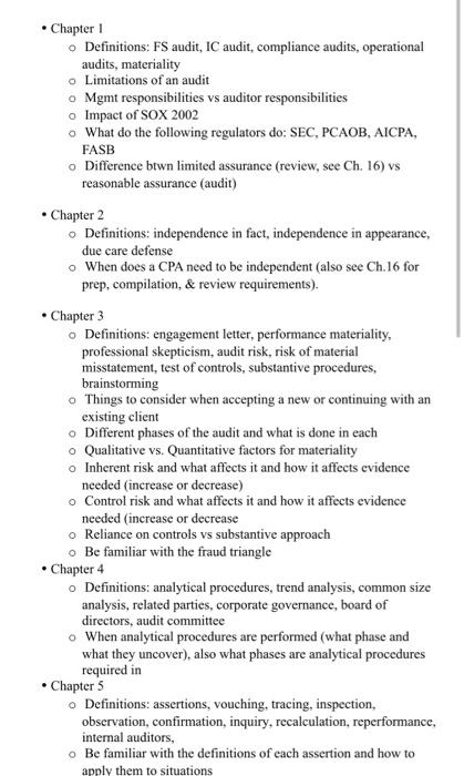  - Chapter I Definitions: FS audit, IC audit, compliance audits, operational
