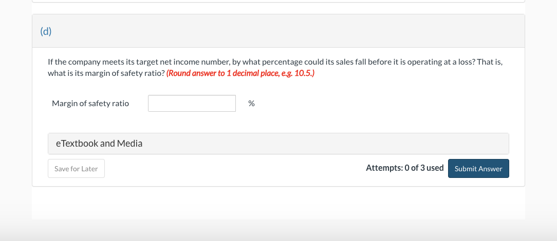homework. please help thank you! If the company meets its target net