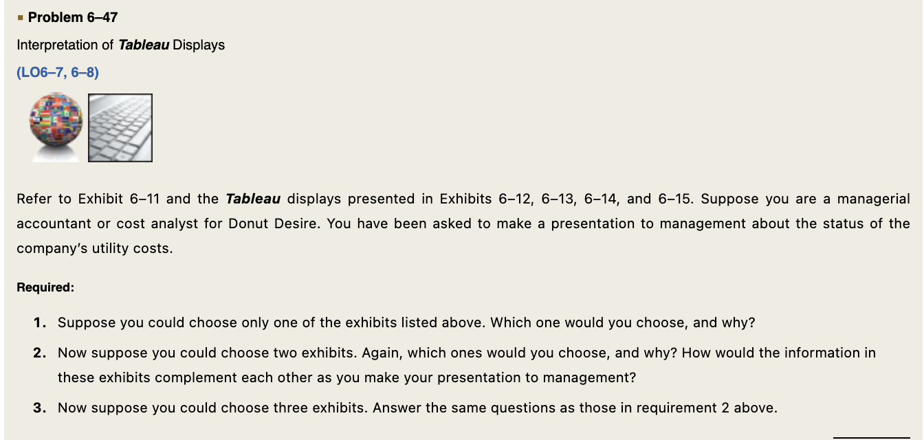 Exhibit 6-12, which is a Tableau portrayal of the regression results for