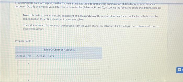  Break down the cata into logical, smaller, more manageable units to