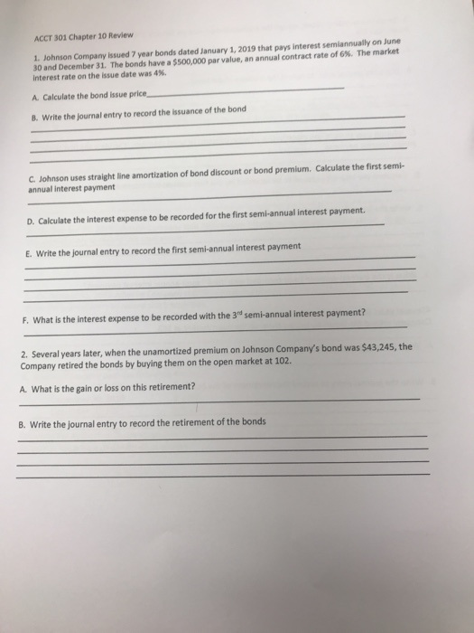  you can just answer the first or second page ACCT 301