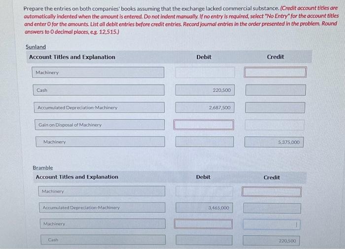 Company exchanged machinery with an appraised value of $3,536,500, a recorded cost