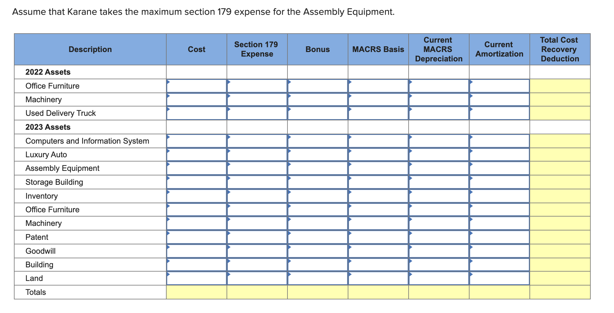 Required information [The following information applies to the questions displayed below.] Karane