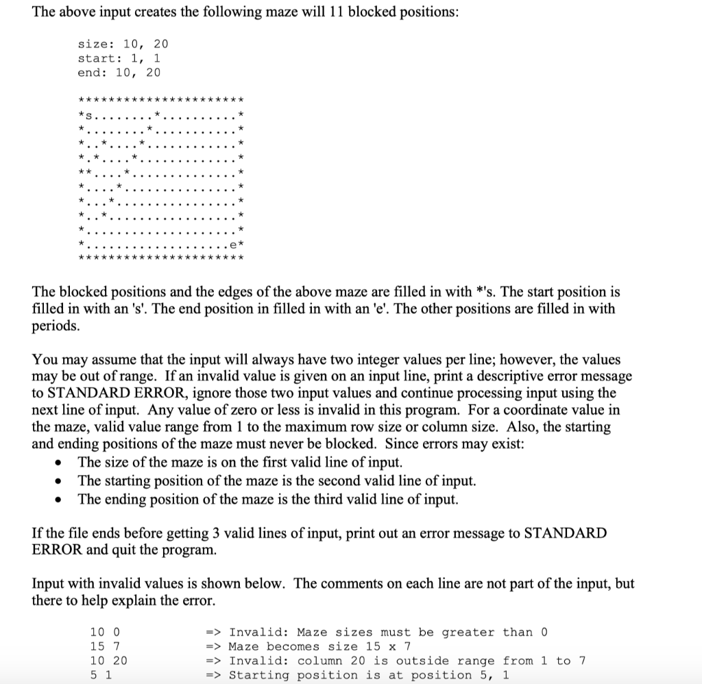 that will find its way through a maze using the depth-first search