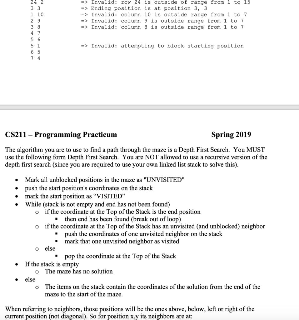 algorithm. This program takes input from a file where the filename is