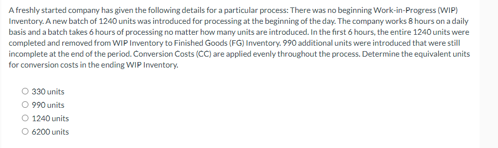 Please Help with the question A freshly started company has given the