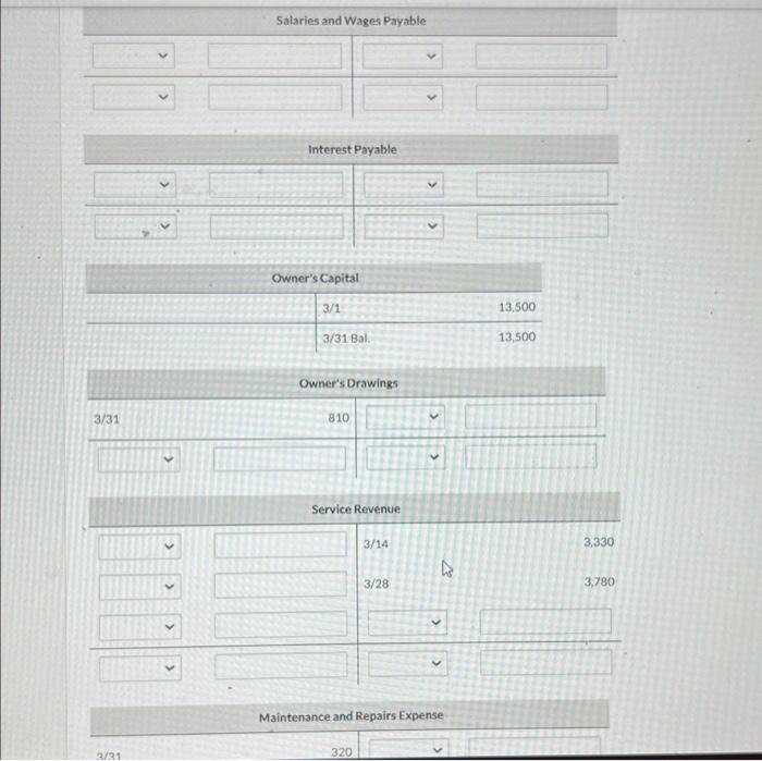 effective March 1 Purchased cleaning supplies for $1,800 on account Billed customers