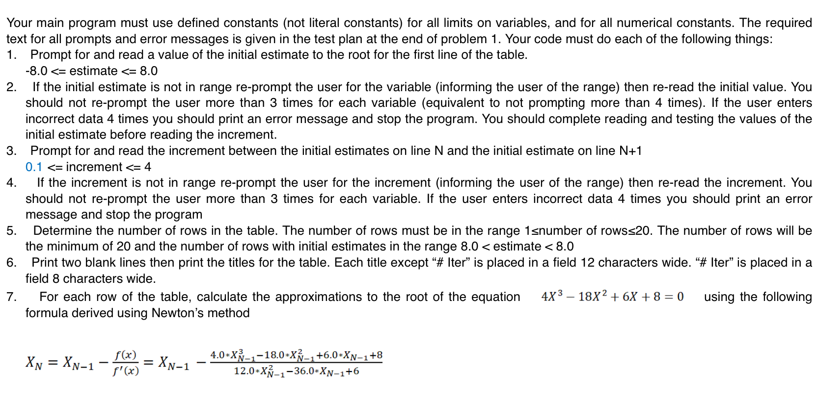 Write a C++ program to produce a table with num Rows rows.